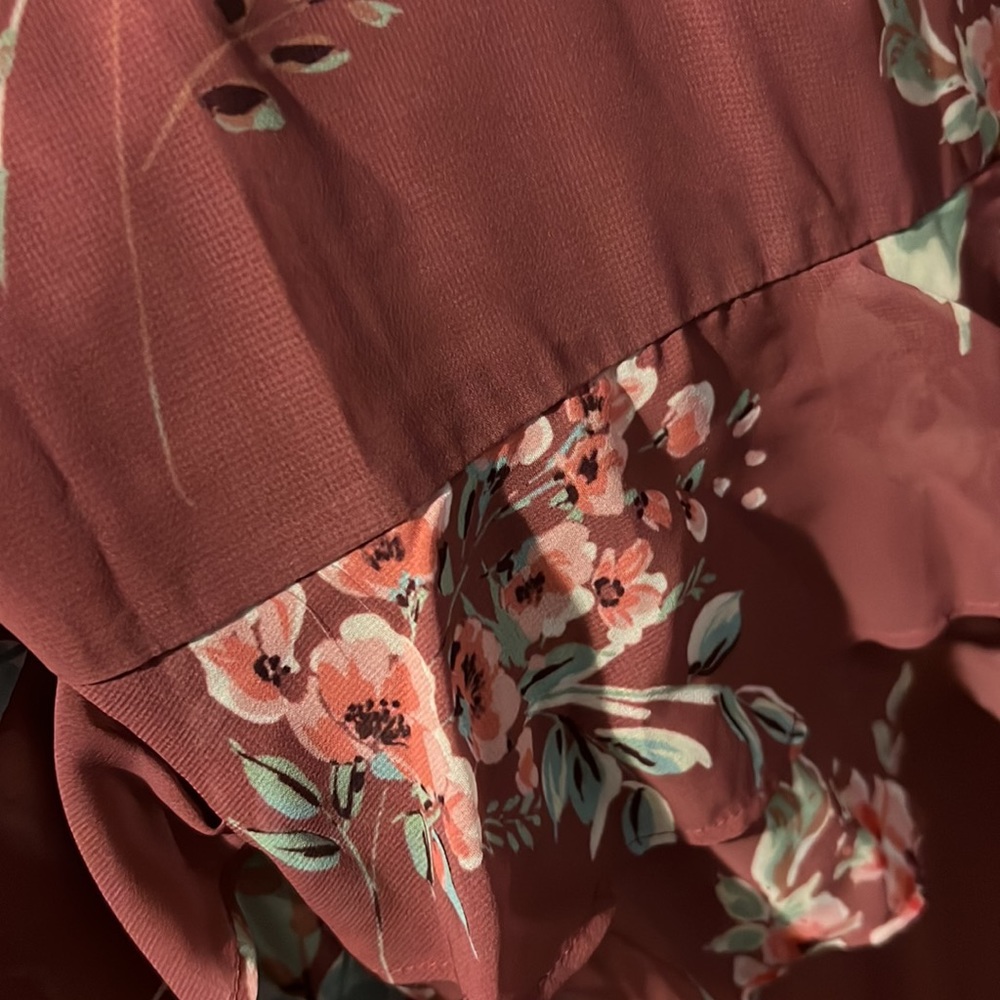 Red Floral Maxi Skirt - Picture 2 of 7